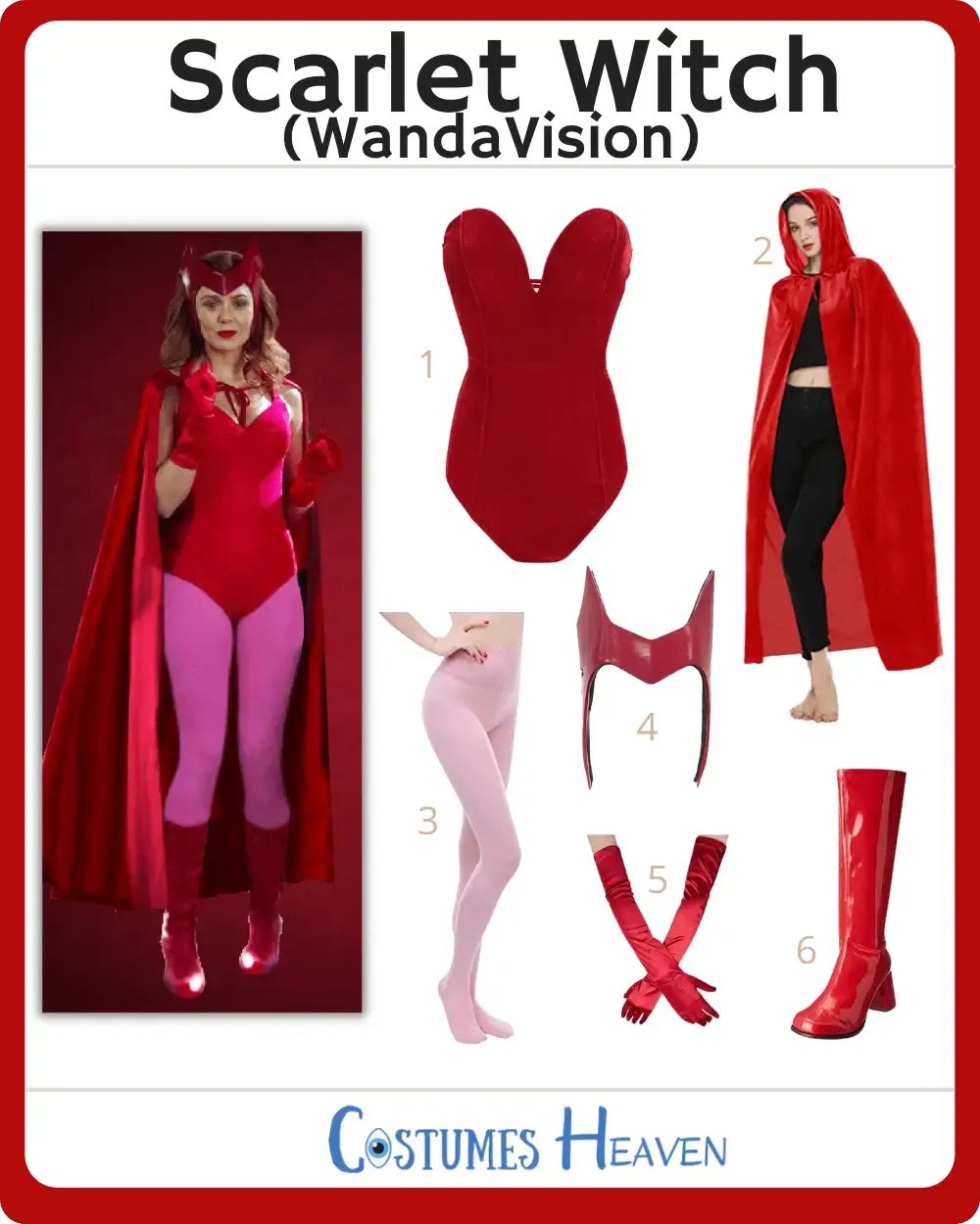 DIY Scarlet Witch (WandaVision) Costume Ideas [2023] For Cosplay & Halloween