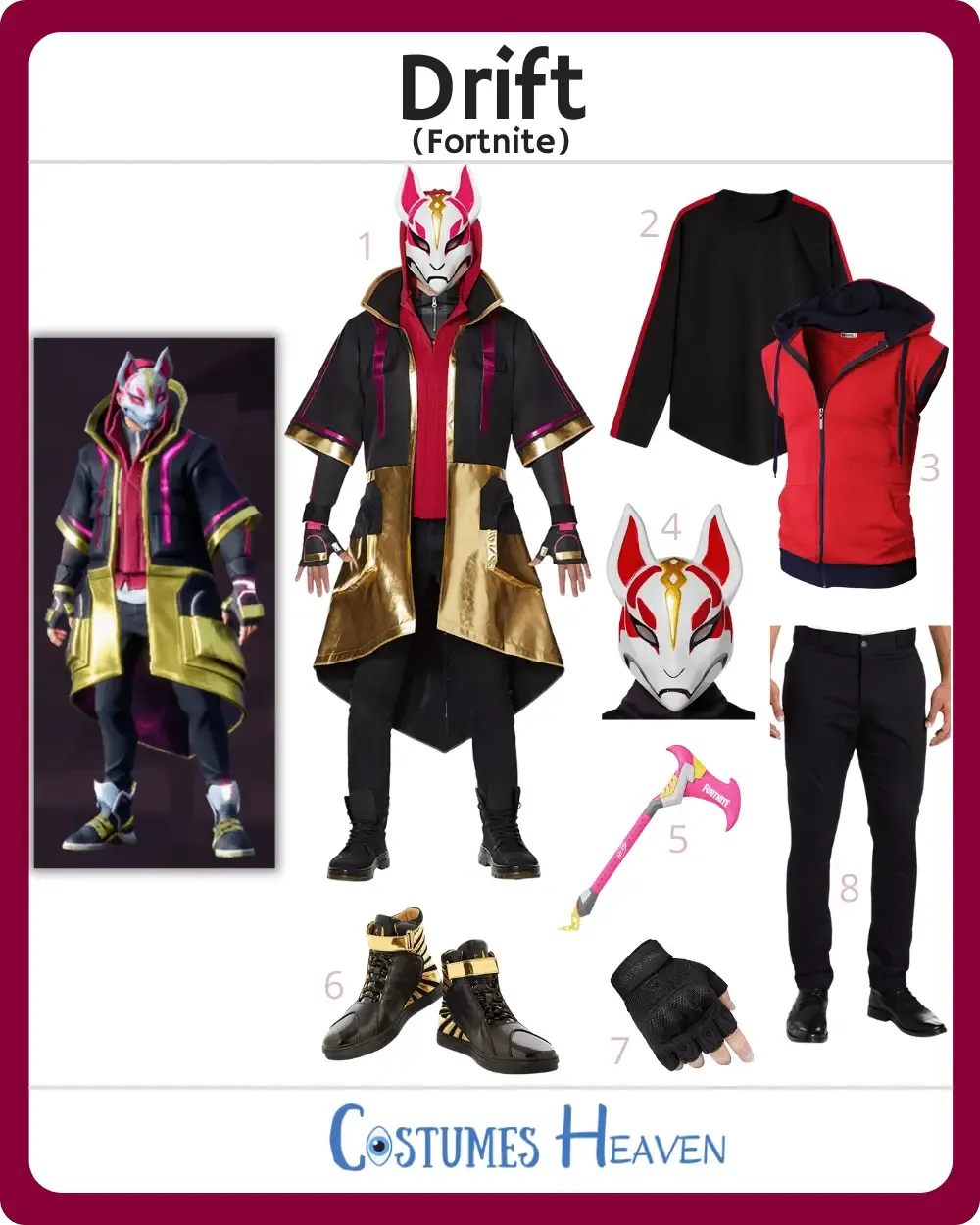 estudiar preparar crédito Ideas de disfraces DIY Fortnite Drift [2023] para cosplay y Halloween
