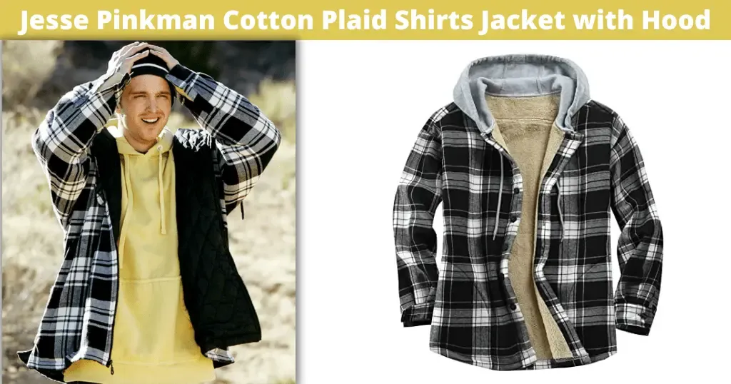 Jesse Pinkman Cotton Plaid Shirts Jacket with Hood