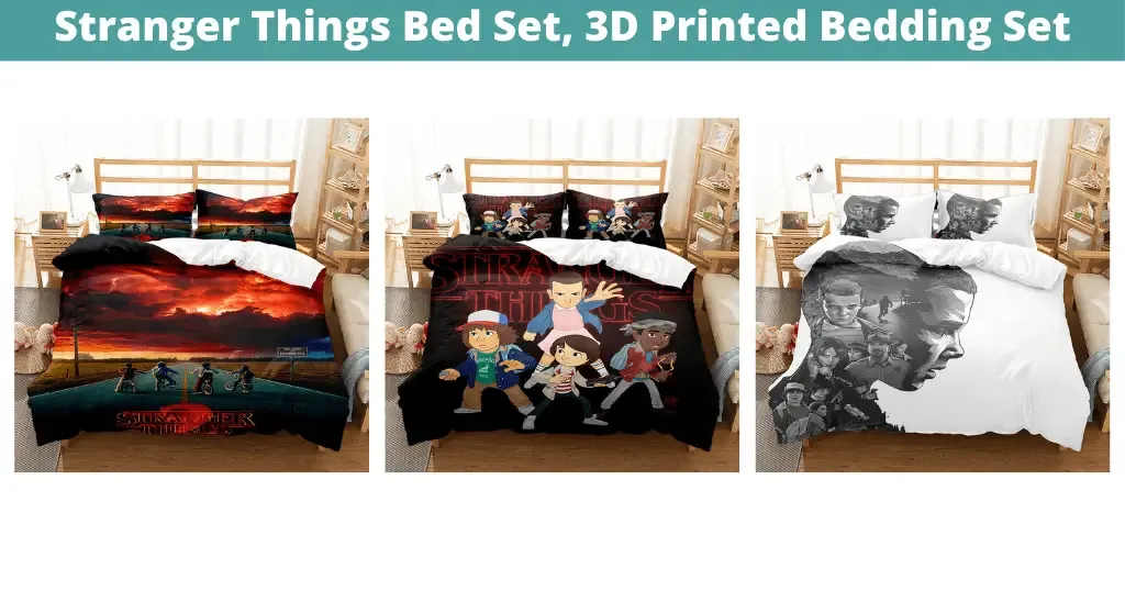 Stranger Things Bed Set, 3D Printed Movie Themed Bedding Set