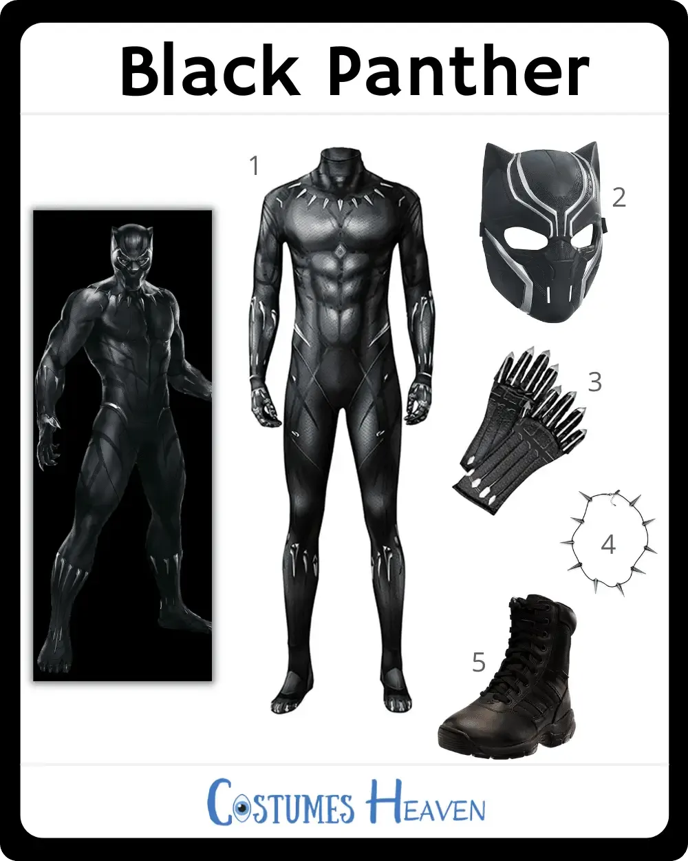 yeso tetraedro entidad Ideas de disfraces de pantera negra DIY [2023] para cosplay y Halloween