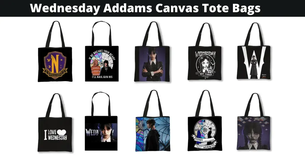 Wednesday Addams Canvas Tote Bags