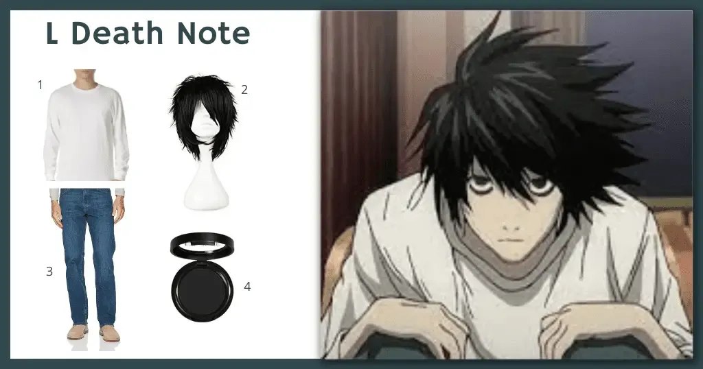 L Death Note Costume For Cosplay & Halloween 2024