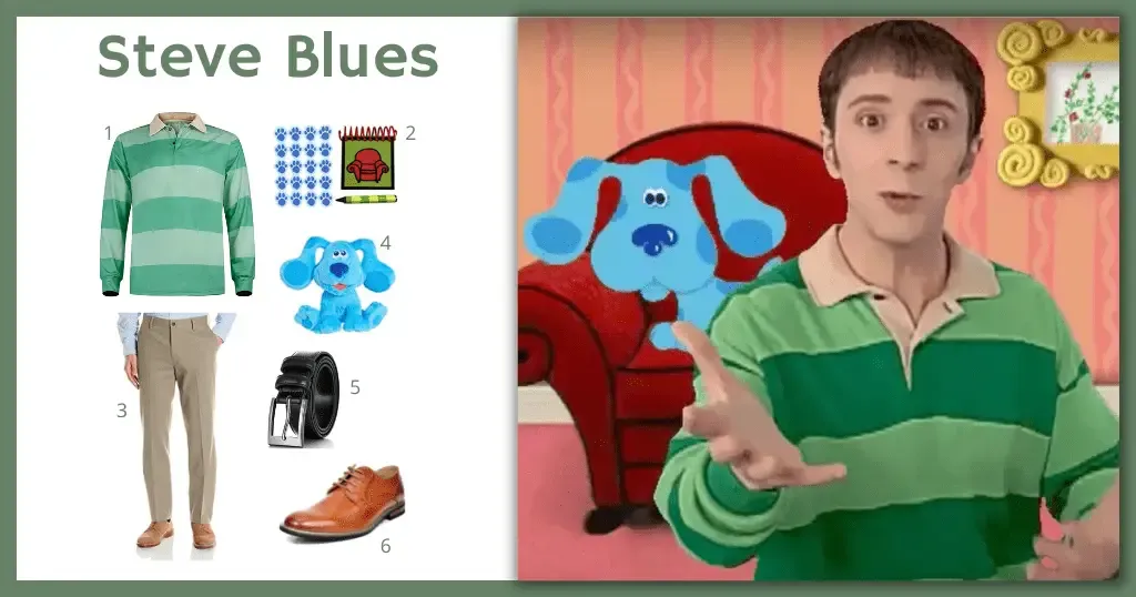 Steve Blue S Clues Costume For Cosplay Halloween