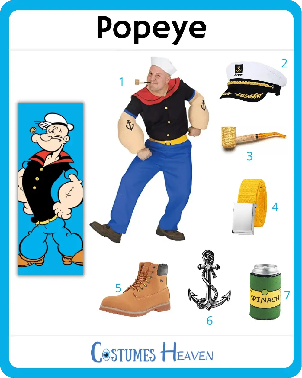 DIY Popeye Costume Ideas [2023] For Cosplay & Halloween
