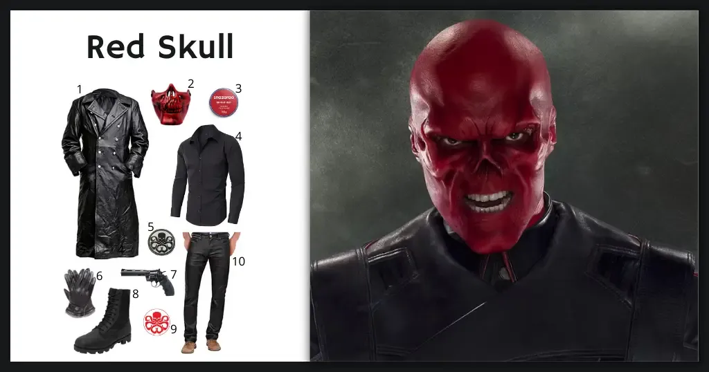 Red Skull Costume For Cosplay Halloween 2024   Red Skull Costume Social 