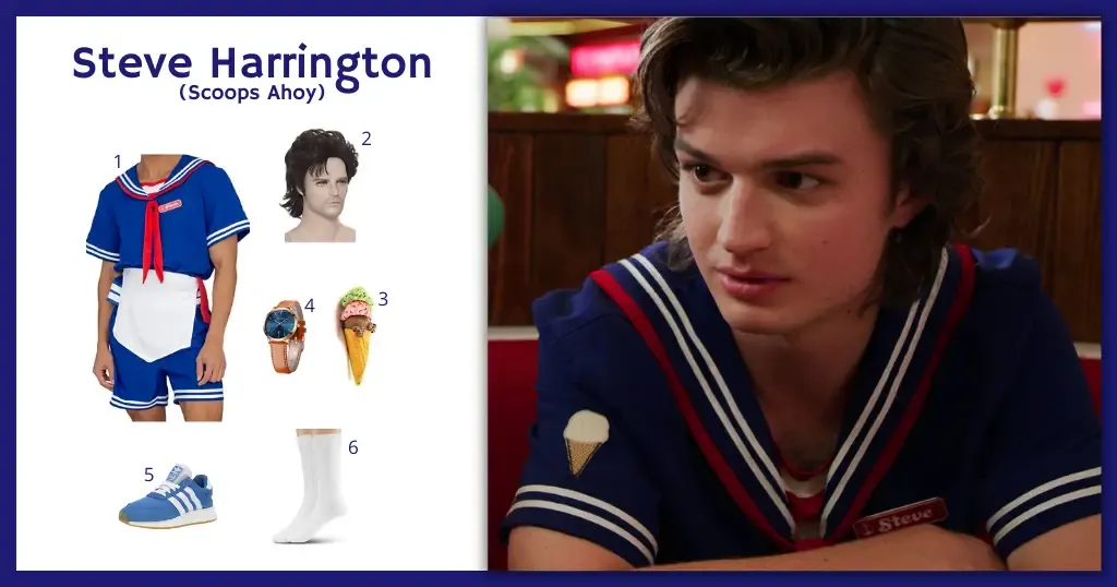 Steve Harrington Scoops Ahoy Costume For Cosplay And Halloween 2024 8653