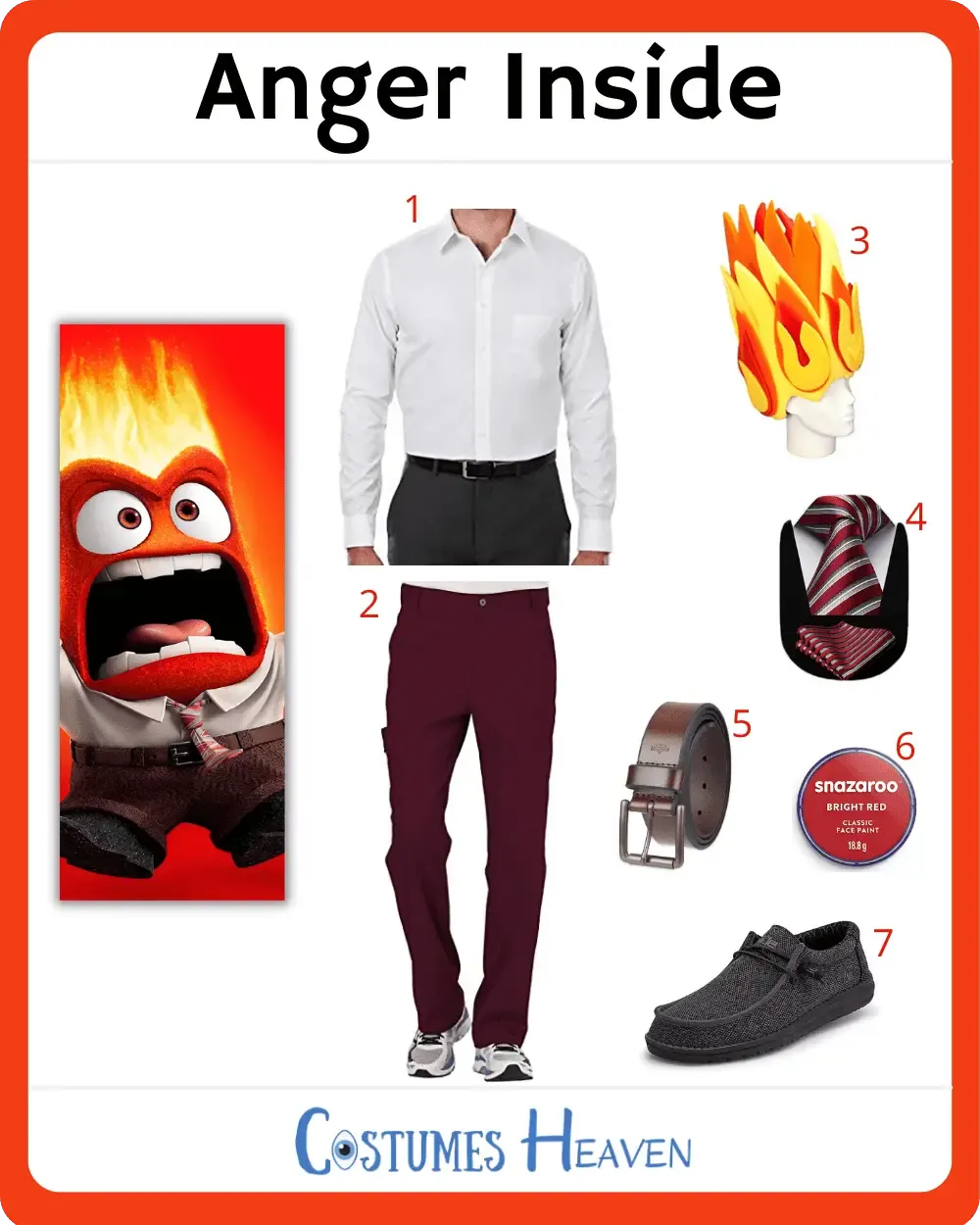 Anger Inside Out Costume