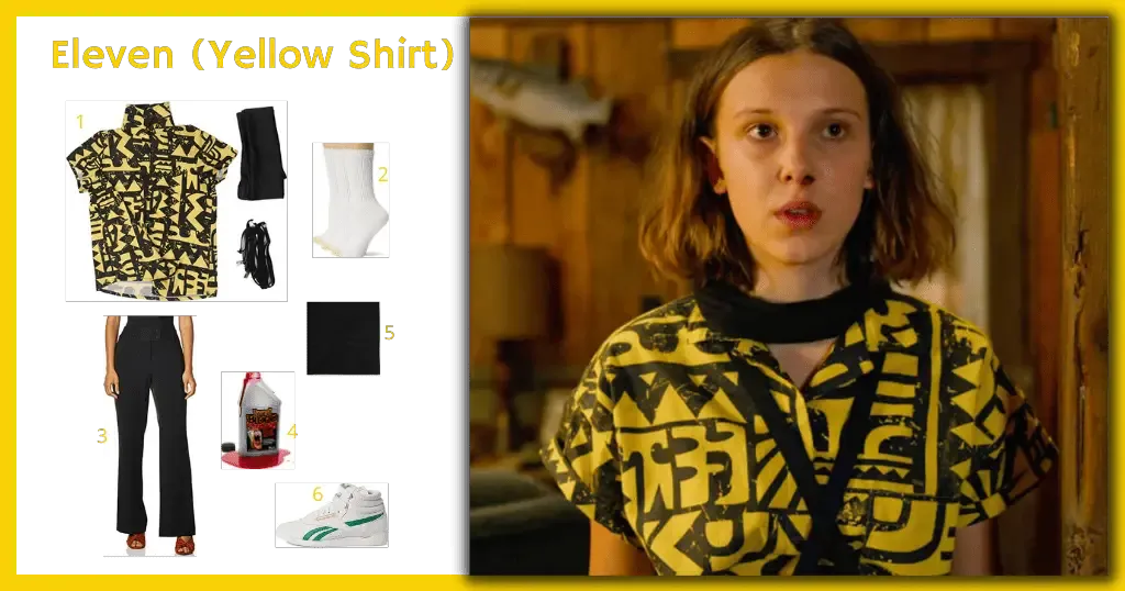 Eleven (Yellow Shirt) Costume For Cosplay & Halloween 2024