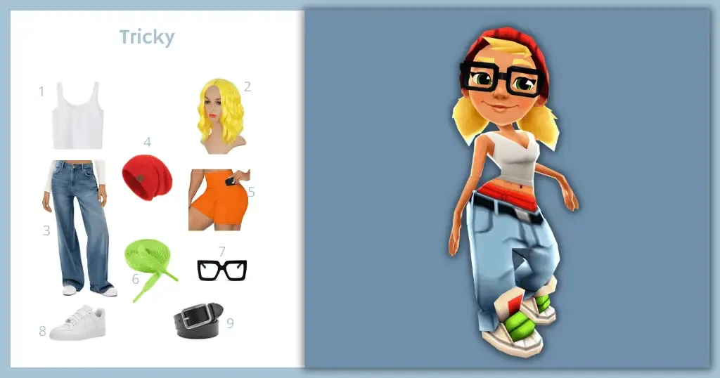 HAVE YOUR OWN TRICKY COSTUME FROM SUBWAY SURFERS  Tricky subway surfers  costume, Surfer outfit, Hot halloween outfits