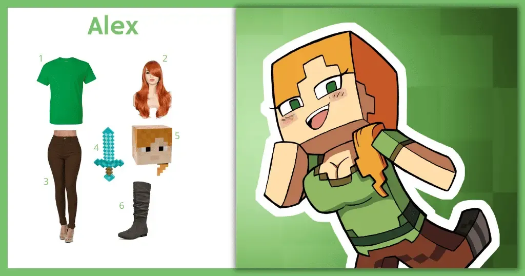 Last-Minute Alex Minecraft Costume Idea (Adult & Child Versions) For ...