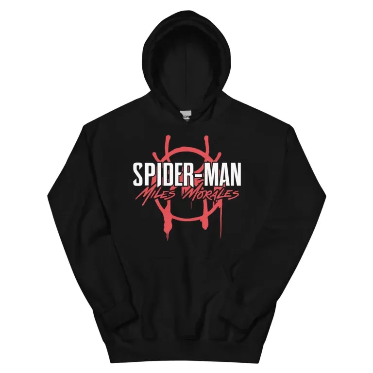 unisex heavy blend hoodie black front 6504249c31de6 5000x Miles Morales: Brooklyn’s New Spider-Man