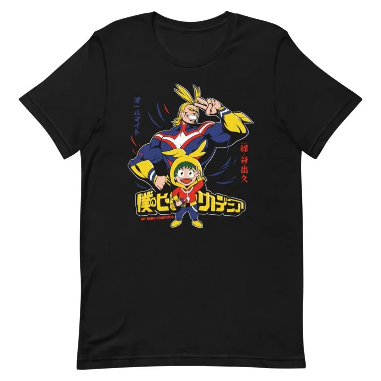 unisex staple t shirt black front 6507b712b86a7 5000x All Might (My Hero Academia) Cosplay