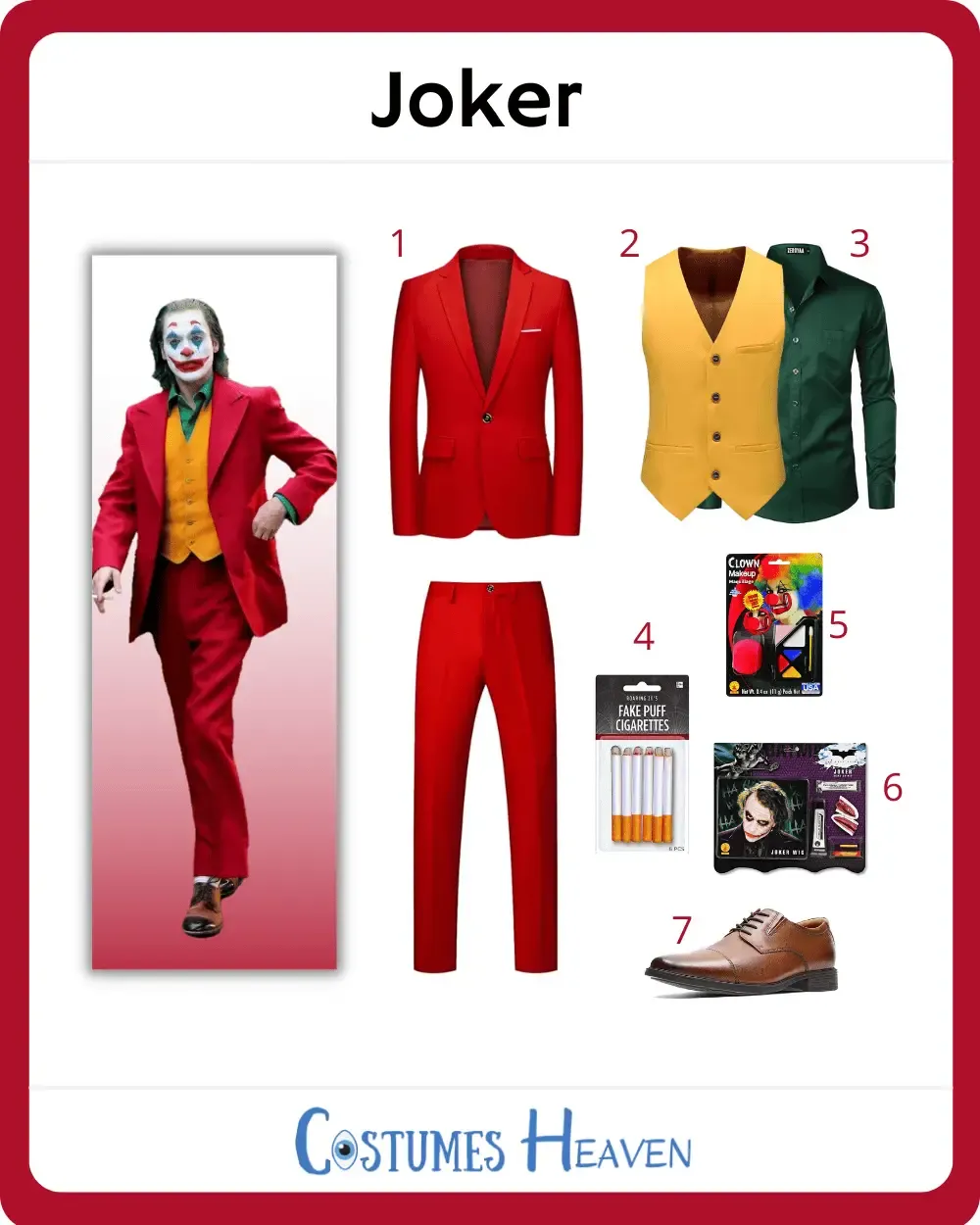 Joker Joaquin Phoenix Costume For Cosplay & Halloween 2024